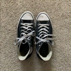Black high top converse